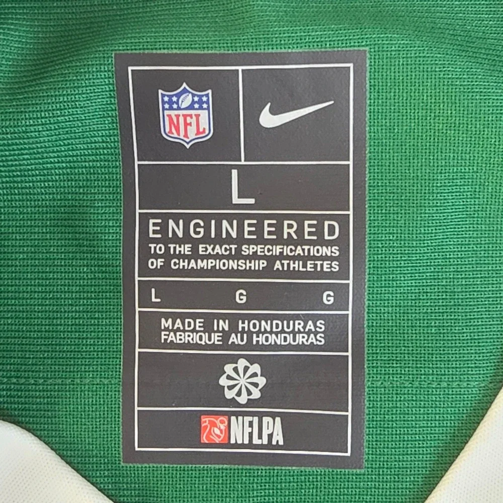 Nike Sauce Gardner Jersey Mens Large Green New York Jets NFL Football 1 New
